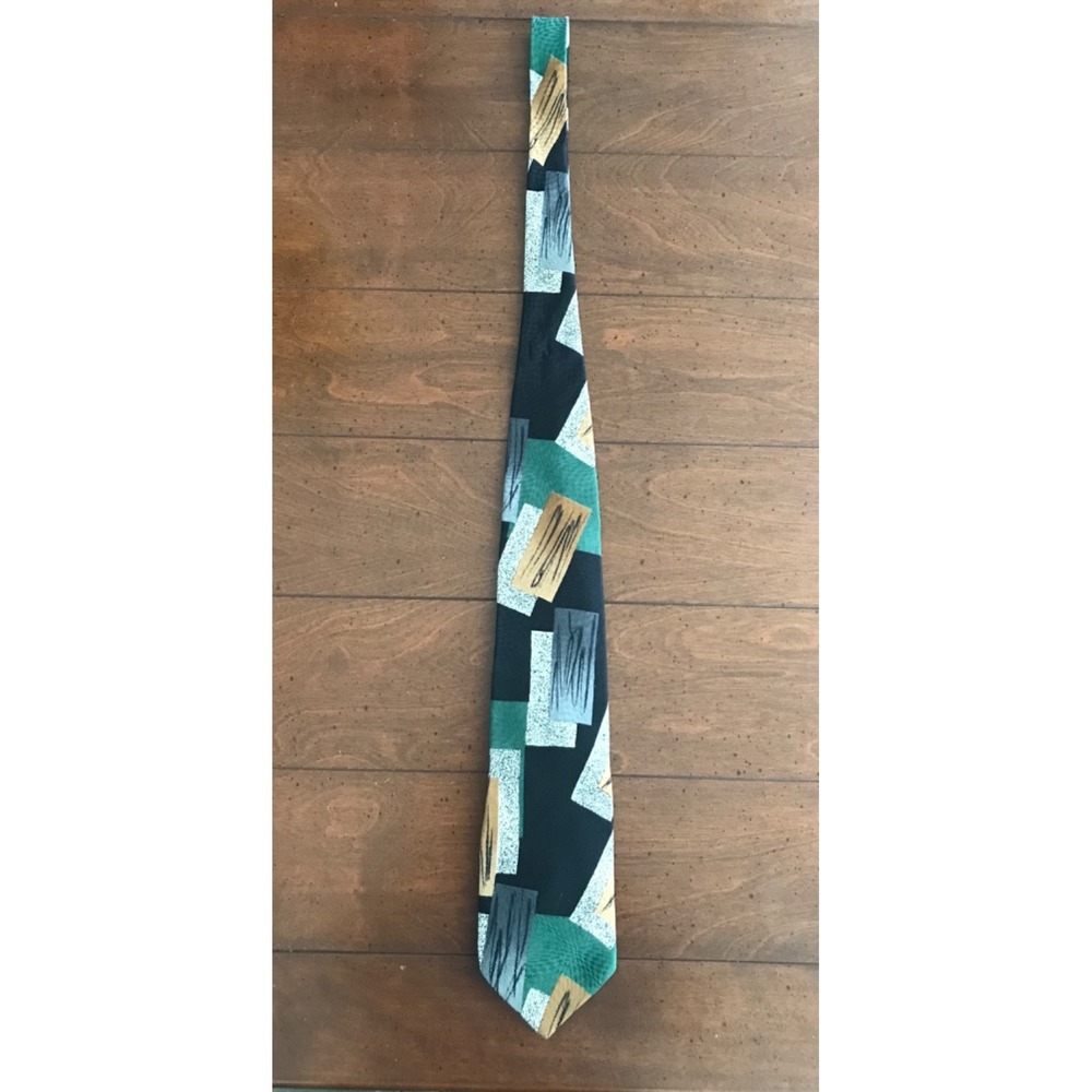Zianetti Tie Abstract Artwork Pure‎ Silk Made in Italy